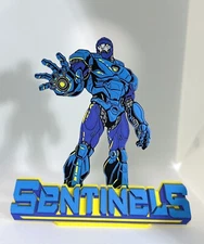 Sentinels 3D printed Artwork And Logo Marvel X-MEN display And Stand