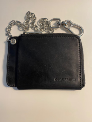ORIGINAL DSQUARED2 GELDBÖRSE/WALLET - LEDER - SCHWARZ