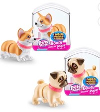 Zuru Pets Alive Booty Shakin Pups - Lot Of 2-Corgi  Pug Walk Waggle Shake New