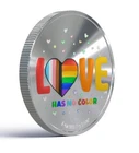LOVE HAS NO COLOR 1oz 999 silver coin/round COLORIZED SILVER FREEDOM MINT