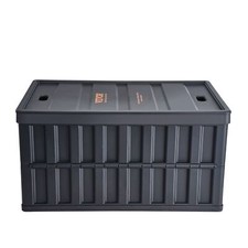 Storage Bins w/Lid 65L 3pcs Folding Plastic Stackable Utility Crates w/Handles