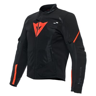 Dainese Smart Jacket LS Sport Jacke mit Dair Airbag schwarz/neon-rot 52