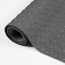 7.5x17 ft Garage Floor Mat Anti-slip PVC Rubber Flooring Roll Floor Protect Mat