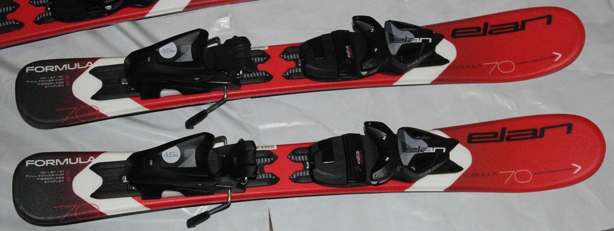 ELAN FORMULA 子どもスキー130cm ストックセット Elan Formula Kids skis red with size adjustable bindings