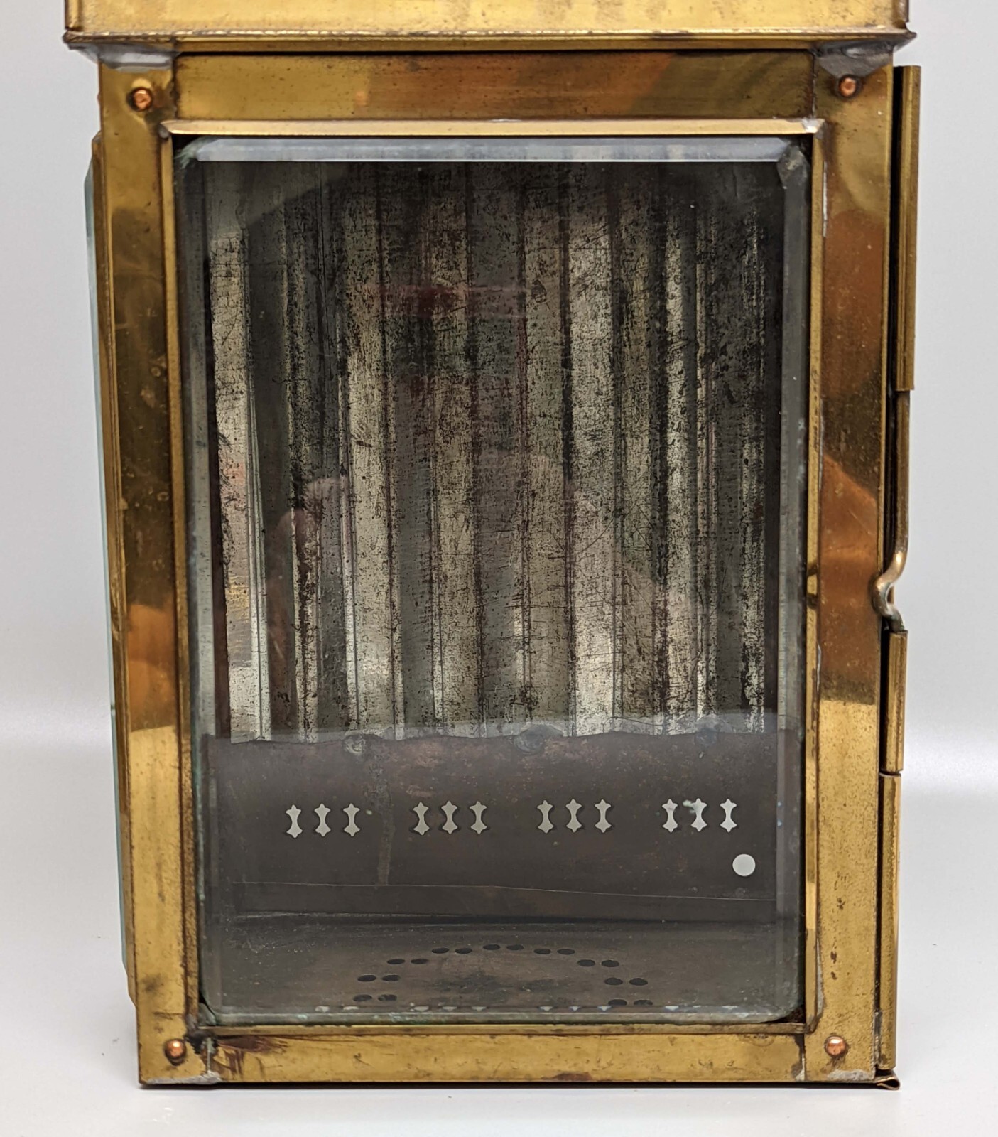 Antique Vintage Brass Ship Train Oil Lamp Lantern 12.5" Tall Made in