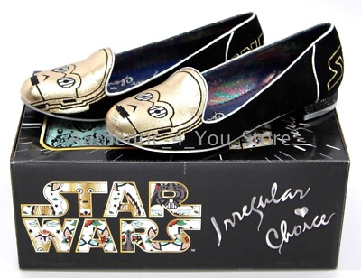 New Disney Parks Star Wars Irregular Choice C-3PO Droid Women's Flats Shoes 5.5
