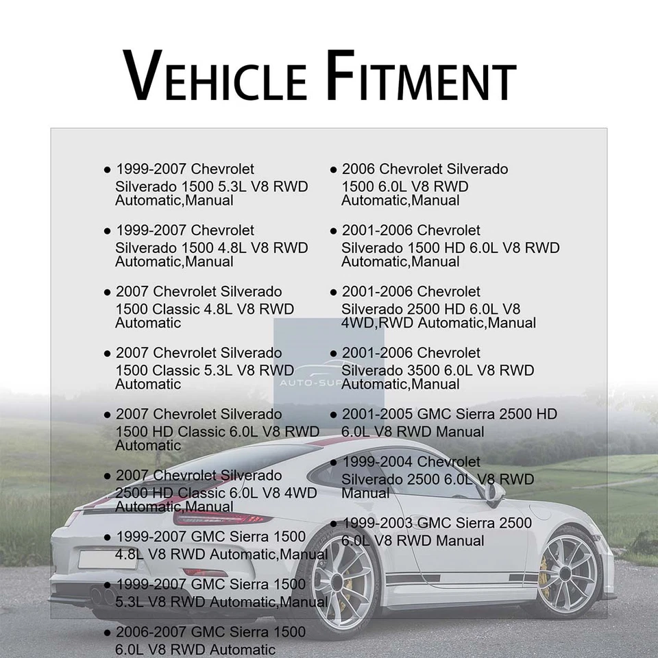 Suportes de motor Anchor 3X AT/MT compatíveis com 2001-2006 SILVERADO 2500 HD V8 6.0L - Imagem 2 de 4