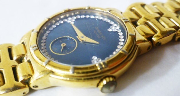 Raymond Weil Geneve 9814 18K Gold Plated Diamond Dial Ladies Raymond Weil Geneve 9814 18K Gold Plated Diamond Dial Ladies