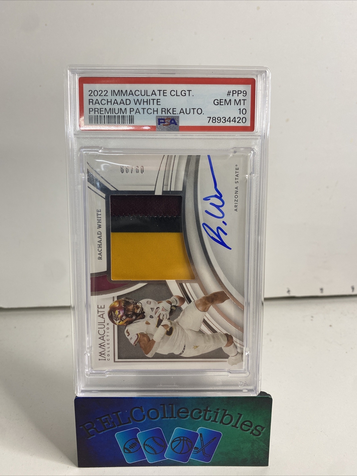 Rachaad White Panini Immaculate Collection Collegiate Premium Patches Rookie Autographs #PP9 Base