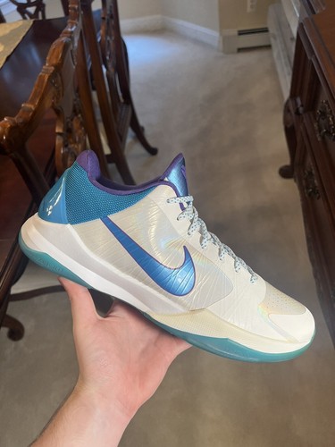 Nike Kobe Zoom V 5 Draft Day White Orion Blue Purple 386429-100 Size 13.5 2009 - Picture 2 of 12