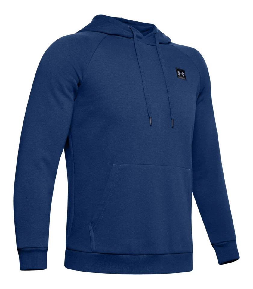 Under Armour Rival Fleece PO Hoodie Blue Sport Kapuzenpullover Bodybuilding Fit - Bild 1 von 1