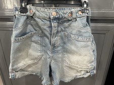 Free People We The Free Palmer High Waisted Button Fly Jean Shorts size 30