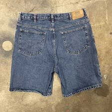 Vintage Route 66 Jean Shorts Mens 36 Blue Denim Jorts Y2K Relaxed Fit Baggy