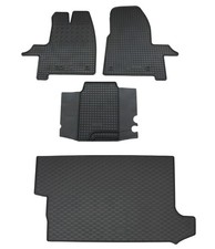Gummi Fußmatten Kofferraumwanne für Ford Transit Custom 2012- Set Gummimatten