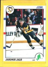 1990 Score Rookie & Traded Set Jaromir Jagr Rookie Card #70T Pittsburgh Penguins. rookie card picture