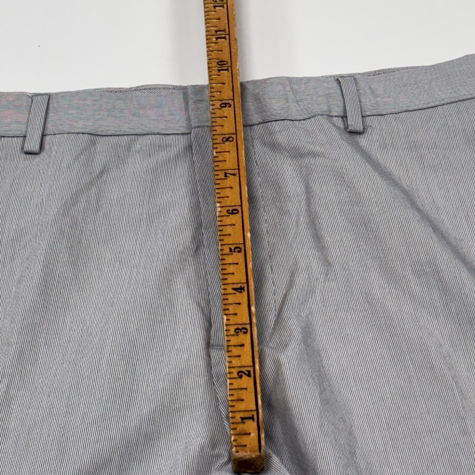 Calvin Klein Slim Fit Chino Dress Pants Men 34/32 Gray Thin Stripe Flat Front  thumbnail 10