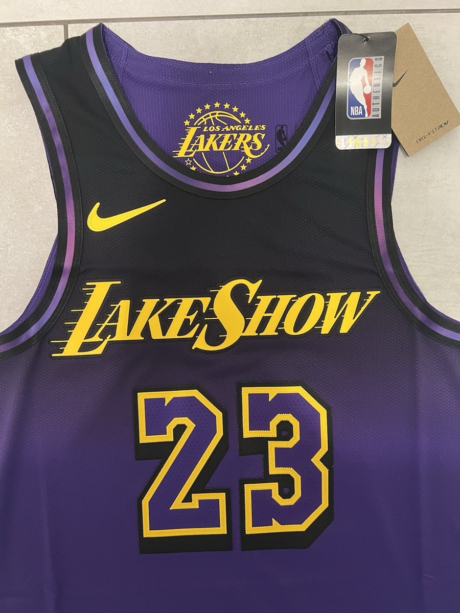 Nike NBA Los Angeles Lakers LeBron James Authentic City Jersey
