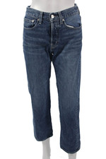 Edwin Womens Ankle Cropped Dark Blue Jeans Hi...