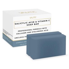VALITIC Salicylic Acid and Vitamin C Soap Bar - Facial 3.5 Ounce Pack of 2 