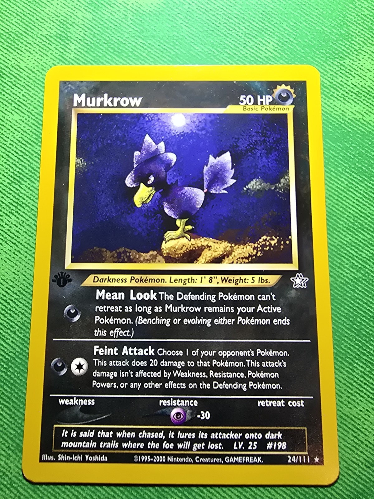 2000 POKEMON TCG NEO GENESIS 24/111 MURKROW 1ST EDITION NON-HOLO RARE NEAR MINT