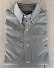Vtg Polo Ralph Lauren Mens Green Button Down Long Sleeve Oxford Shirt Sz 15.5-32