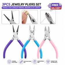 Jewellery Making Pliers Set Needle Round Nose Wire Cutter Beading DIY Craft Tool