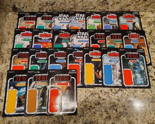 LOT of 24 Hasbro Back STAR WARS Vintage Collection NICE Card Backs
