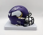 ADRIAN PETERSON Signed Auto Minnesota Vikings RAVE Riddell Mini Helmet JSA