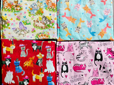 Lot Of 4 Handmade Cat Kitty Kitten Organic Catnip Mat Toys
