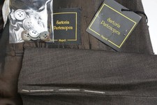 Sartoria Partenopea Brown Black Herringbone Wool Sport Coat 44R New