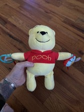 Disney Baby Winnie the Pooh Plush Activity Toy - Crinkle Rattle Mirror