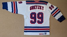 Wayne Gretzky New York Rangers NYR White Jersey CCM Medium