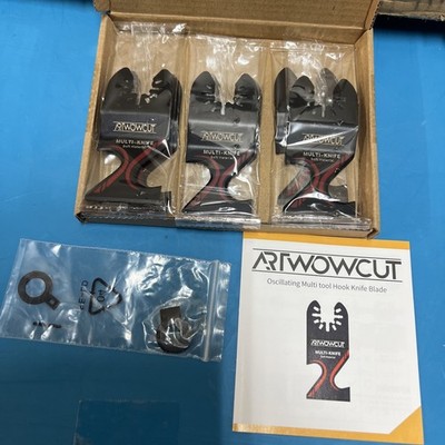 Artwocut Oscillating Multi Tool Hook Knife Blades - 6 Pcs