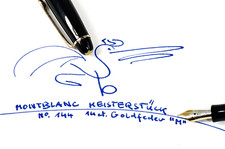 Vintage Montblanc Meisterst&uuml;ck 144, Kolbenf&uuml;ller, 14ct. Feder, 50er. J.    (F20)