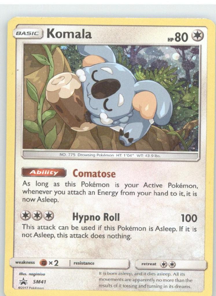 Komala - SM41 Holo Promo Sun & Moon Promo Pokemon Near Mint