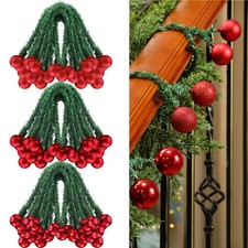 30 Pcs 20 Inches Christmas Garland Ties with Balls Decorative Twist Ties for ...