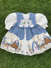 Vintage Daisy Kingdom Snowman Winter Holiday Pinafore Dress
