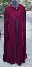 Vintage Głęboki bordowy ciemny bordowy średniowieczny aksamitny długi peleryna Płaszcz Wykonany na zamówienie