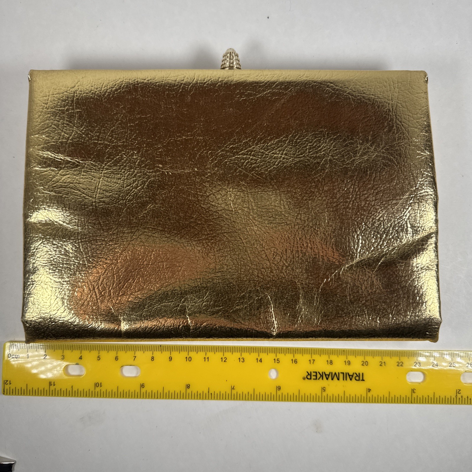 Stunning! Vintage 60s Style L & M Gold Clutch/Hand Bag Made in the USA EUC