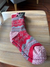 Cuddl Duds Women's Double Layer Lounge Socks Plush -SHOE SIZE: 4-10 READ BELOW