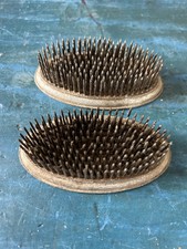 Pair Oval Lead VTG Flower Frogs