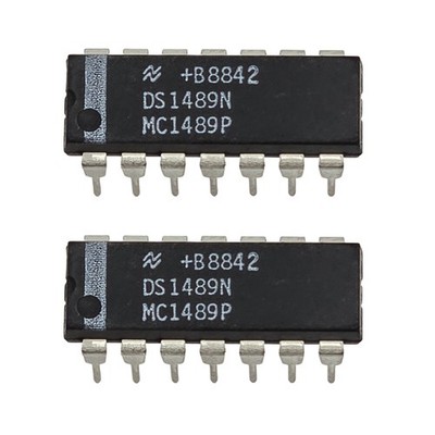 2pcs National MC1489P RS-232 Quad Line Driver DIP-14 Serial Interface IC