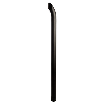 Universal Exhaust Stack Bended End Pipe Curved Black 3'' x 60'' for Tractor Models