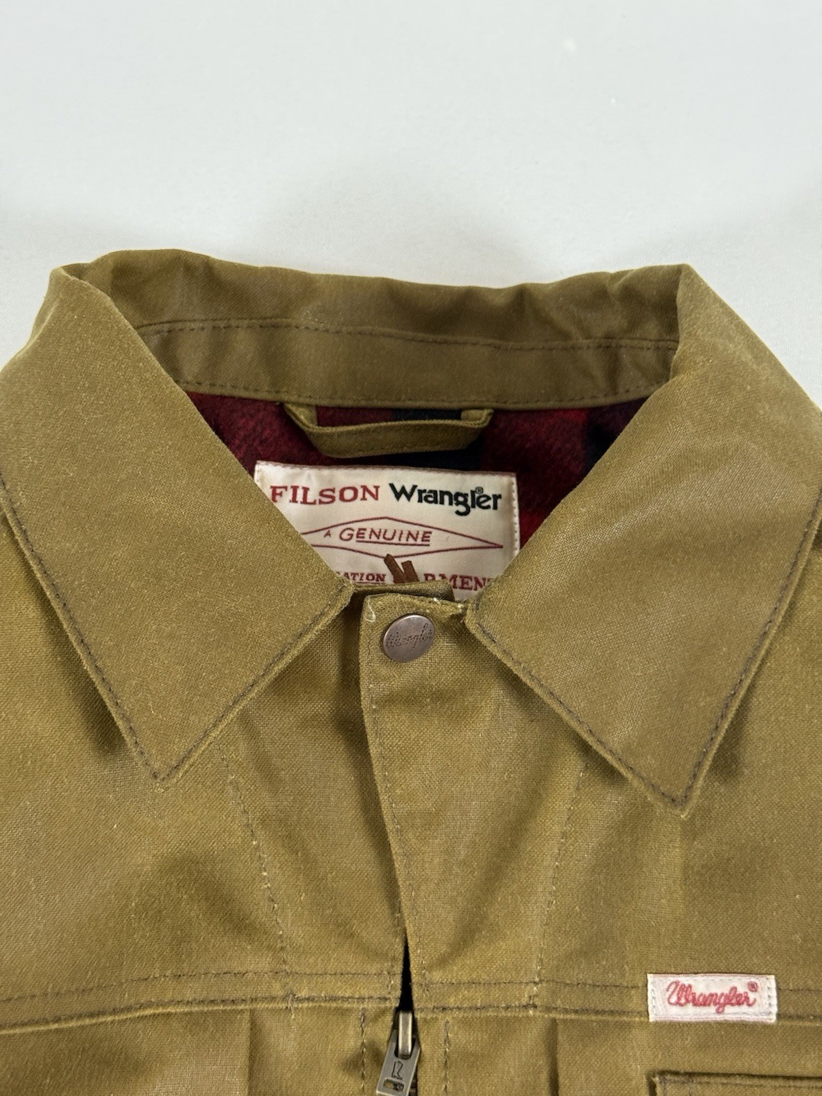 WRANGLER X FILSON ADVENTURE JACKET DARK TAN XL NWT SOLD OUT image 4