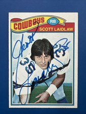 Scott Laidlaw autograph signed DALLAS COWBOYS card 1977 Topps ROOKIE b. rookie card picture