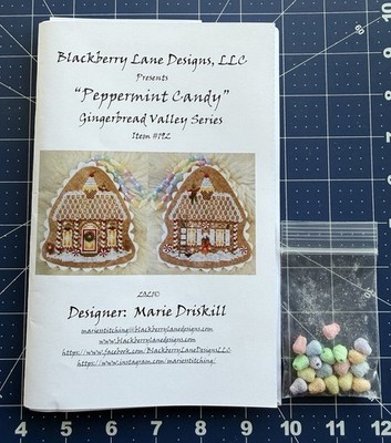 Peppermint Candy Pattern # 192 By Blackberry Lane Designs w/ Embellishment Pack