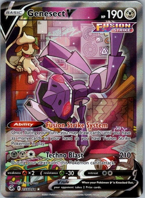 Genesect V (Alternate Full Art) 255/264 Ultra Rare SWSH08: Fusion Strike HP