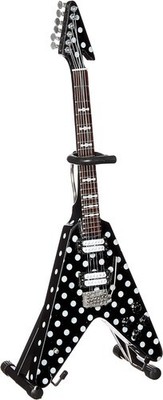 Randy Rhoads - Axe Heaven Harpoon Polka Dot V Mini Guitar Replica Collectible RR