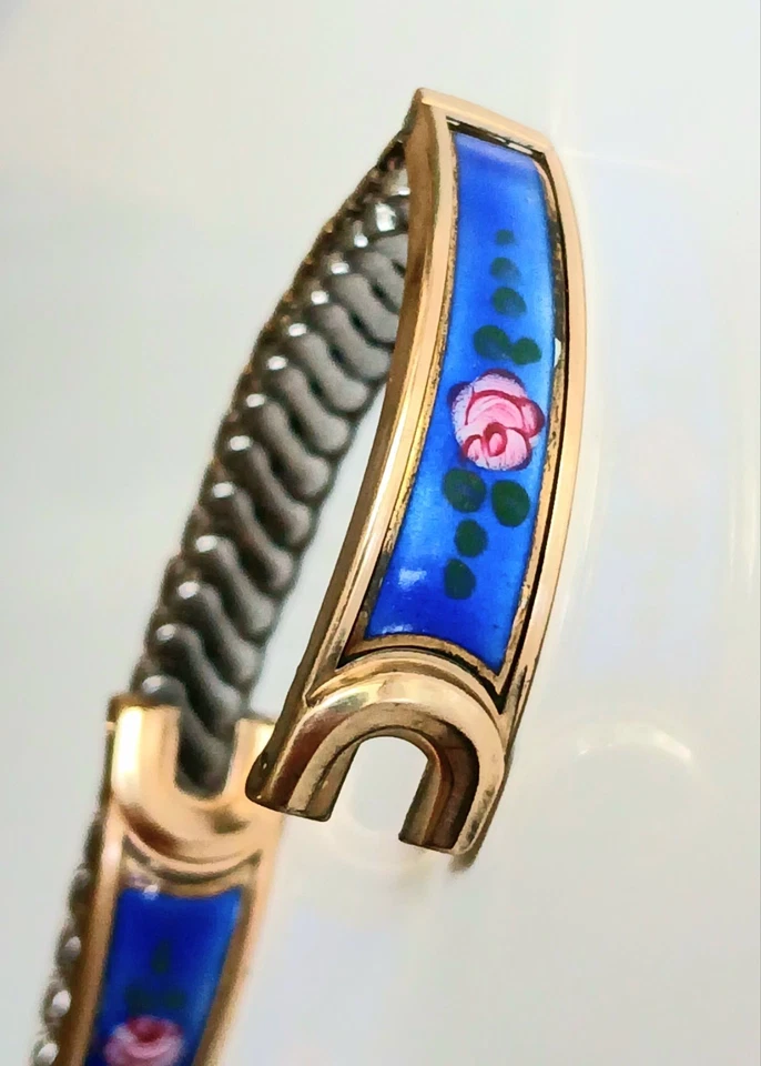 #526, Vintage 50's JB-Jacobe Bender Floral Watch Band Bracelet 7.5" comfortable - Image 2 of 4