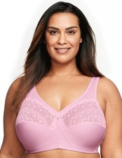 Glamorise 1064 MagicLift Bra Cool Moisture Control Wirefree Support 36C Pink